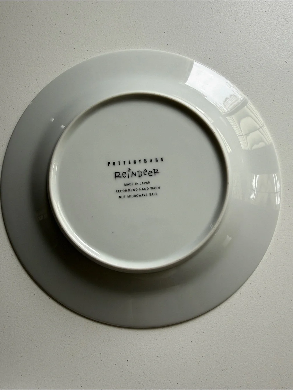 Rare Retired Complete Set Nine (9) Santa's Reindeer Dessert Plates Pottery Barn